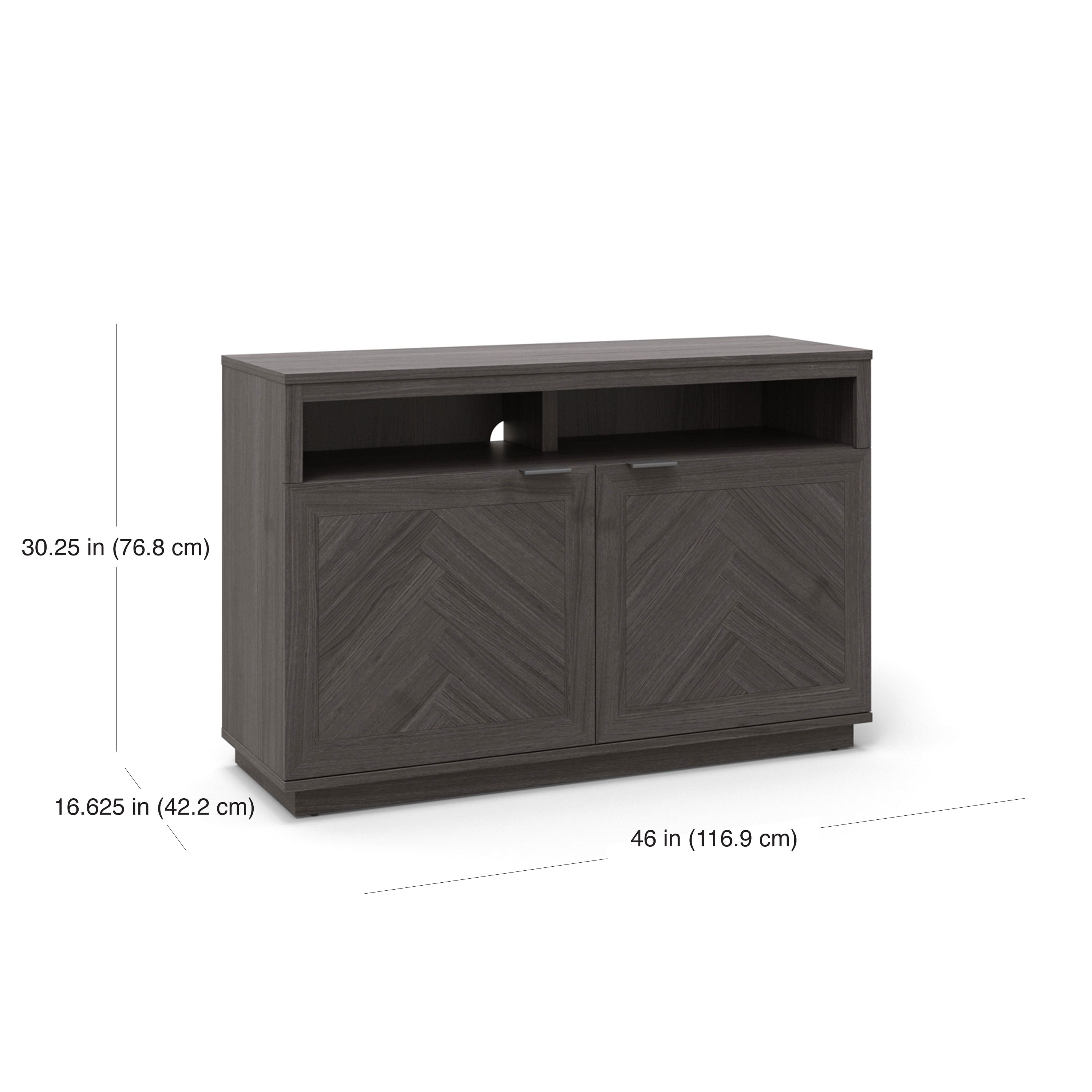 Better Homes & Gardens Herringbone TV Stand for TVs up to 55”, Gray