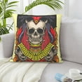 thumbnail image 6 of ZICANCN Skull Death Design Decorative Throw Pillow Covers , Couch Sofa Decorative Knit Pillow Covers for Living Room Farmhouse 12"x12", 6 of 8