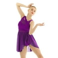 thumbnail image 2 of LiiYii Robe de Ballet Sans Manches en Maille Fluide pour Femmes Costume de Danse Lyrique pour Performance sur Scène Violet TP, 2 of 8