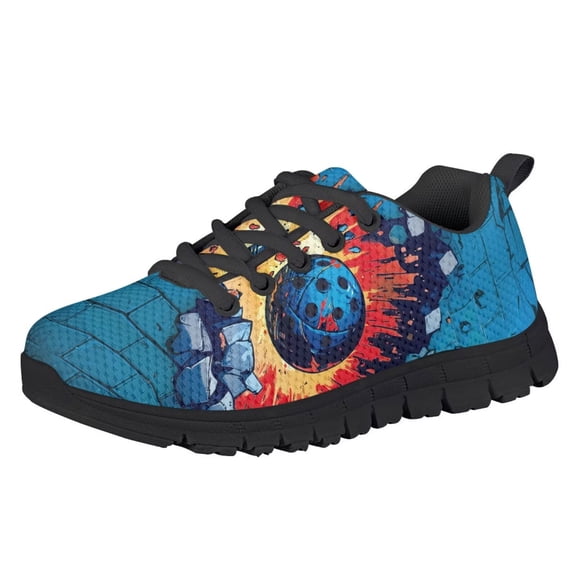 Uourmeti Kids Shoes Size 4 Mesh Knitted Tennis Running Walking Sneakers for Girls Boys Pickleball Fire Print Sport Athletic Fitness Shoes Everyday Casual Footwear