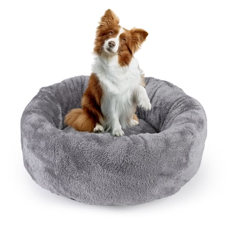 Small Dog Bed &ndash; Cat Bed &ndash; Plush Pet Cushion Sofa Washable Anti Anxiety Cuddler Fluffy Pillow Nest - 40cm