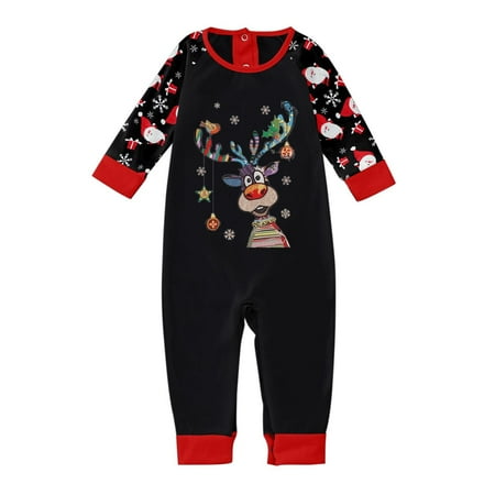 

Christmas Pajamas for Family Parent-Child Outfit Winter Fall Babies Cute Romper Santa Prints Clothes Long Sleeve Jumpsuit Pajama Sets