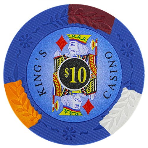 King's Casino Premium 14g Poker Chips, 10 Clay Composite, 50pack