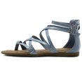 thumbnail image 2 of Ollio Women's Shoes Gladiator Strap Flat Zori Sandal M1052, 2 of 6