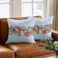 thumbnail image 3 of Summer Shell Throw Pillow Cover Ocean Starfish Coral Marine Life Cotton Linen Cushion Cover Throw Pillow Case with Invisible Zipper for Couch Sofa Bed Chair Car 16x16 Inch, 3 of 11