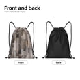 thumbnail image 5 of Bingfone Wooden Texture Drawstrings Backpacks Bags For Men Women Gym Drawstrings Bag, 5 of 9