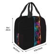 thumbnail image 3 of Pofeuu Neon Psychedelic Giraffe Print Lunch Bag Lunch Box Insulated Lunch Bag Adult Lunch Box for Men and Women, 3 of 8