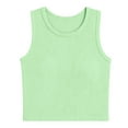 thumbnail image 2 of Posijego Girls Athletic Tank Tops Sleeveless Crop Tops Ribbed Basic Undershirts Yoga Workout Running Tank Tees, 2 of 6