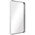 thumbnail image 3 of Empire Art Direct Ultra Stainless Steel Rectangular Wall Mirror Polished Silver 24" x 36" Silver, 3 of 14