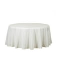 thumbnail image 2 of BalsaCircle 120" Ivory Round Polyester Tablecloth Wedding Table Linens, 2 of 8