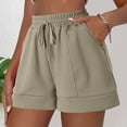 thumbnail image 2 of Daznico Women's High Waist Summer Shorts - Loose Fit Breathable with Drawstring & Pockets, Comfortable Casual 2025,for Size L, 2 of 5