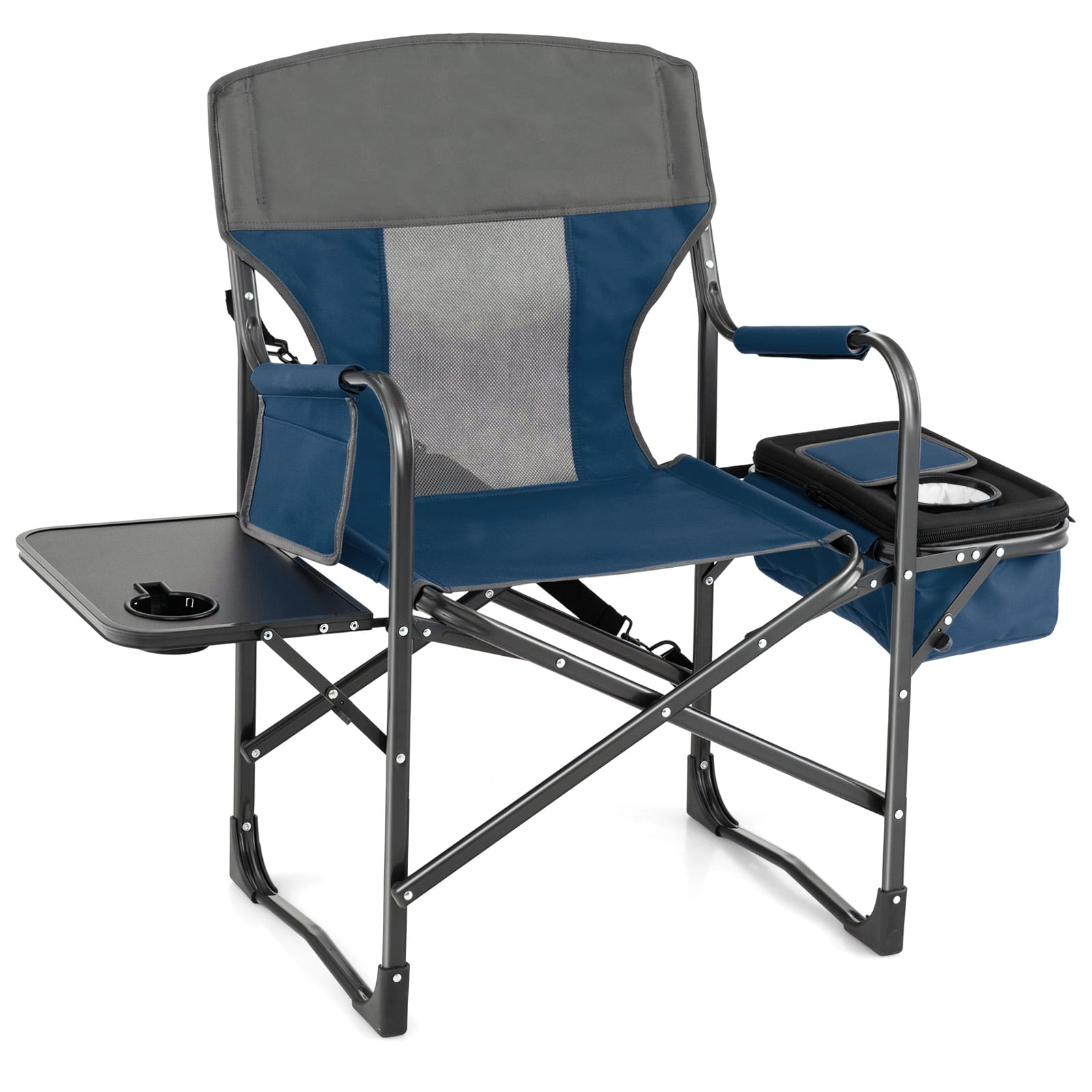 Folding Camp Chair with Side Table & Side Pockets, Camping Directors