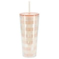 thumbnail image 2 of Gibson Home Mr. Coffee Euphoria Modern Tumbler with Polypropylene Lid and Straw, 23 Oz, Orange, Double Walled, Drinkware and Accessories, 2 of 6