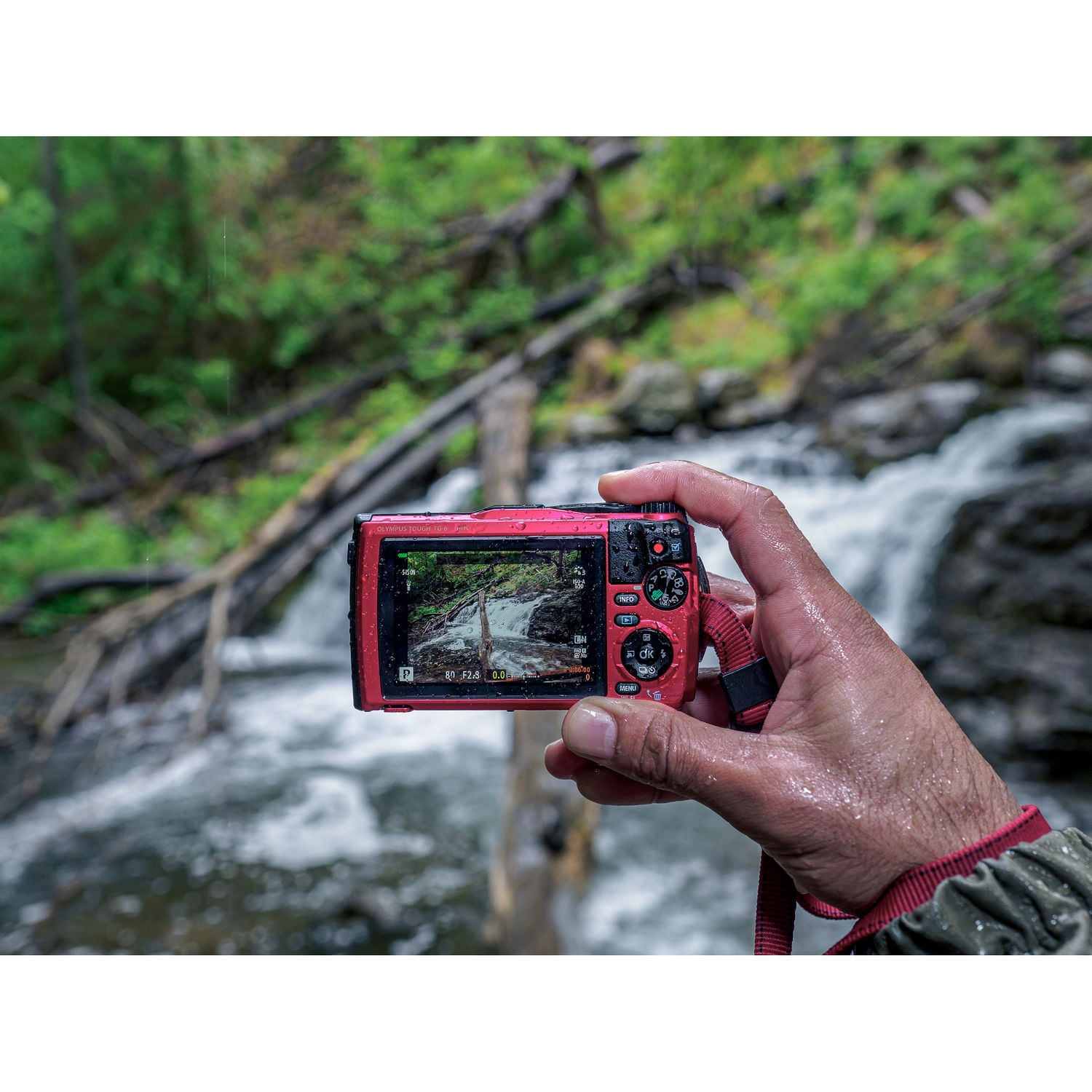 カメラ デジタルカメラ Olympus Tough TG-6 Compact Camera - Red