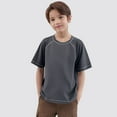 thumbnail image 2 of Kids Boys Tshirts Comfortable Short Sleeve Boys Shirts Grey Tees Toddler Baseball Shirt 7-8 Years Boy Clothes, 2 of 4