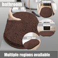 thumbnail image 4 of MK Gdledy Chenille Oval Bath Rug 20x32, Rubber Backing Quick Dry Washable Microfiber Mats，Brown, 4 of 6