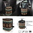 thumbnail image 4 of KUIFORTI Ethnic Style Car Seat Covers Full Set 15 Piece Seat Covers Steering Wheel Cover Seat belt Cover Pad Cup Coasters Car Garbage Bag Car Storage Box Rear View Mirror Cover Keychain, 4 of 6