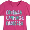 thumbnail image 3 of Instant Message - Cousins & Camping & Chaos - Toddler & Youth Girls Short Sleeve Graphic T-Shirt, 3 of 6