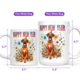 thumbnail image 4 of Happy New Year with Rhodesian Ridgeback Fireworks Holiday Xmas Winter 2025 Mug Ridgebacks Dog Lover Gifts Coffee Tea Cup - 00025, 4 of 4