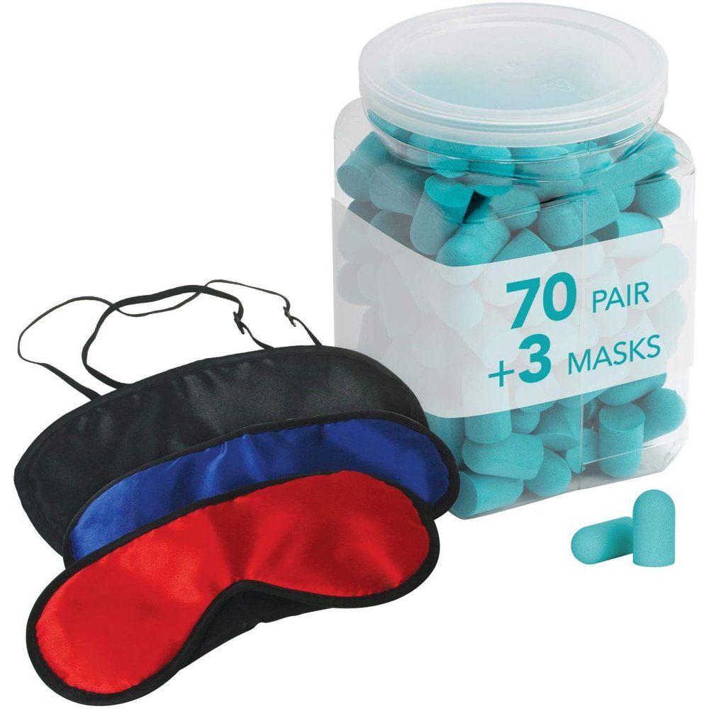 Flents® Sleep Masks + Ear Plugs Super Sleep Kit Includes 70 Pairs of