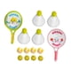thumbnail image 5 of 2 raquetas de bádminton para niños, para exteriores, con pelota y volante. Contiene 12 bolas, 5 of 9