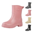 thumbnail image 3 of Women's Mid Calf Rain Boots Waterproof Fashion Garden Shoes Anti-slipping Soft Outsole Lightweight Rainboots Comfortable Insole Light Rain Shoes, 3 of 7