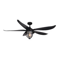 St. Augustine 59 in. Indoor/Outdoor Oil Rubbed Bronze Ceiling Fan with Light and Remote Control