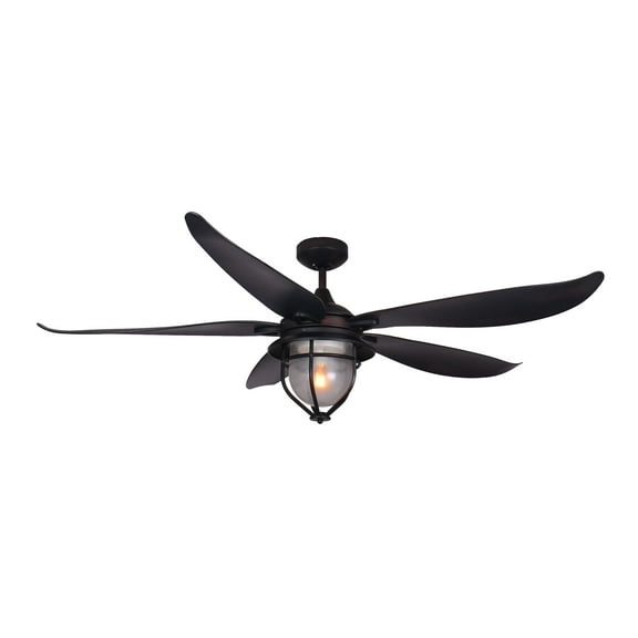 St. Augustine 59 in. Indoor/Outdoor Oil Rubbed Bronze Ceiling Fan with Light and Remote Control