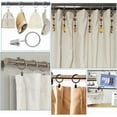thumbnail image 5 of 40Pcs Round Ring Iron Hook Hangers Curtain with Clips for Bag Clothes Curtain Hanging Holder Platinum 55~56mm Ring: 30.5~31x3mm Inner Diameter: 25mm, 5 of 5
