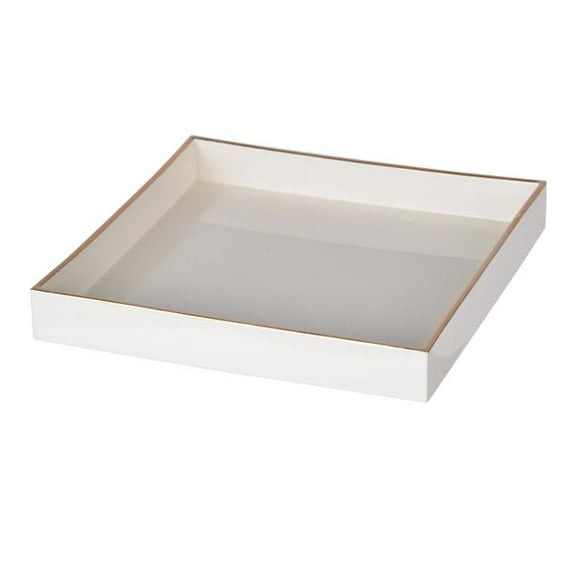 Mimosa Square Tray, White