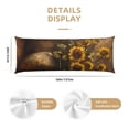 thumbnail image 3 of Body Pillow Cover, Rustic Sunflower Bouquet Body Pillow Cases with Zipper Soft Breathable Smooth Skin Friendly Long Pillow Case 20x60 inches, 1Pcs, 3 of 7