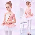 thumbnail image 2 of Huowey Infants Short Sleeve Glitter Dance Ballet Tutu Leotard Ballerina Outfits For Girls Toddler Classic Dailywear, 5-6 Years, 2 of 9