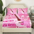thumbnail image 3 of Erosebridal Kawaii Guitar Sheet Set Twin,Music Theme Bedding Sets Twin Size,Disco Ball Twin Sheet Sets,Microfiber Dreamy Bedroom Decorative,3pcs, 3 of 7