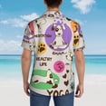 thumbnail image 4 of Kll Men'S Hawaiian Shirt Short Sleeve Button Down Beach Shirts-Dog Doing Yoga, 4 of 7