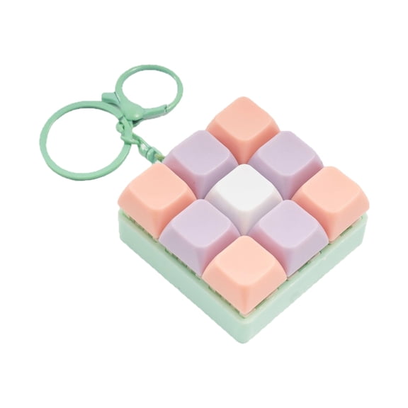 Zeiwohndc Upgrades Keyboard Keychain Anxiety Relief Toy Clickable Key for Kids Adults
