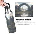 thumbnail image 4 of Water Bottles 34oz Straw Lid Wide Mouth Stainless Steel for School Sport Travel Circle Gate in Mountains, 4 of 9