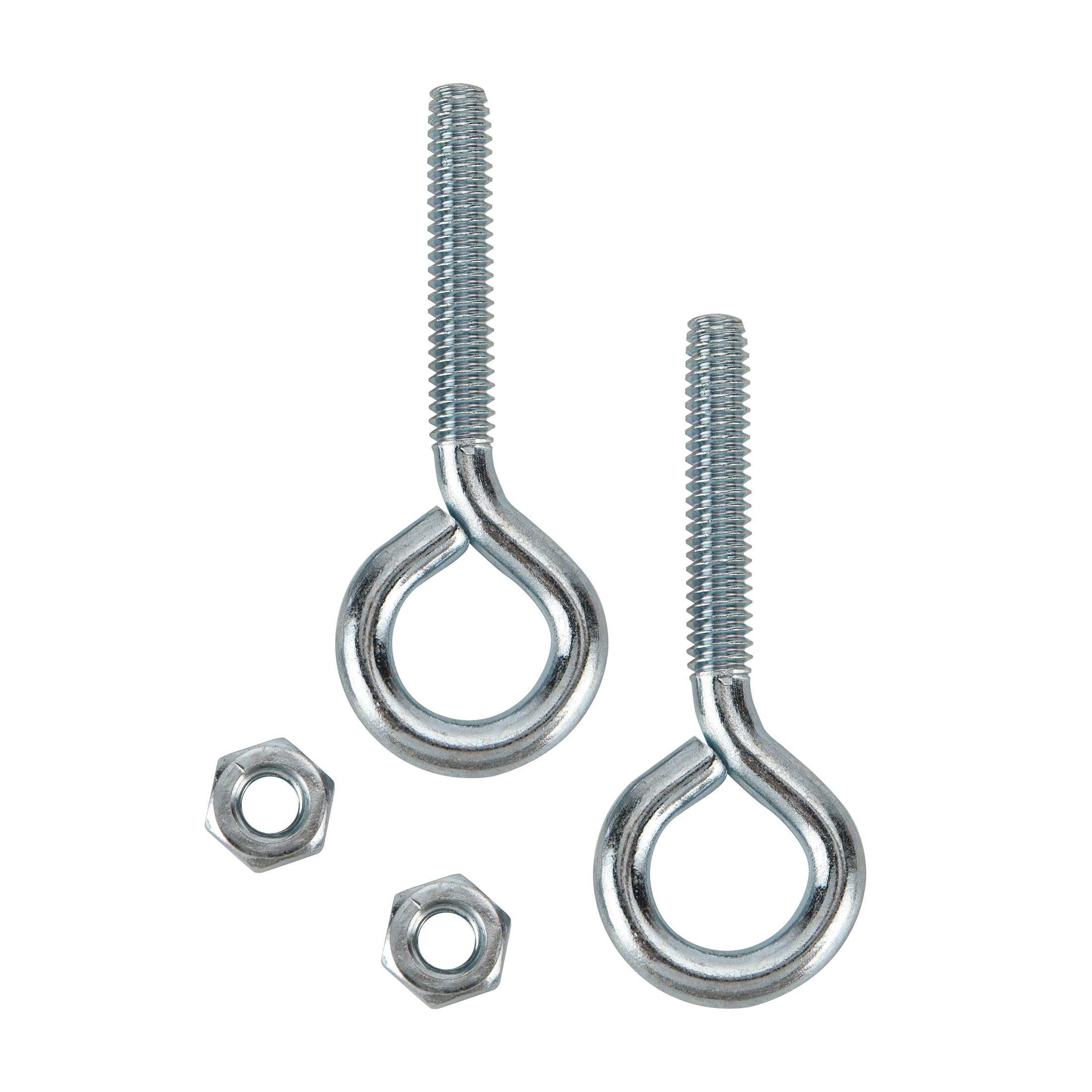 Hyper Tough 5/16 Inch x 4 Inch New Eye Bolt, Zinc Plated, 2 Piece, 0.25lb