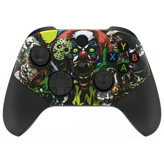 eXtremeRate Anti Sticks Rubbing Rings - Custom Faceplate for Xbox Series X & S Controller - Scary Party