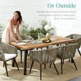 thumbnail image 3 of Mesa de comedor Best Choice Products de madera de acacia para 6 personas, 3 of 7