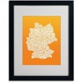 thumbnail image 2 of Trademark Fine Art "ORANGE-Germany Regions Map" Matted Framed by Michael Tompsett, 2 of 2