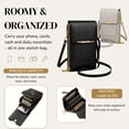 thumbnail image 3 of Touch Screen Crossbody Cell Phone Purse Anti theft Leather Bag Touchscreen Phone Crossbody Bag for Women Daily Travel Trendy Purses Touchscreen Shoulder Bag(Brown), 3 of 6