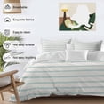 thumbnail image 3 of 3 Piece Turquoise Striped Duvet Cover Set Full Size,Microfiber Comforter/Quilt Cover with Corner Ties and 2 Pillowcases,Farmhouse Pinstripes Geometric Color All Season Bedding with Zipper Closure, 3 of 8