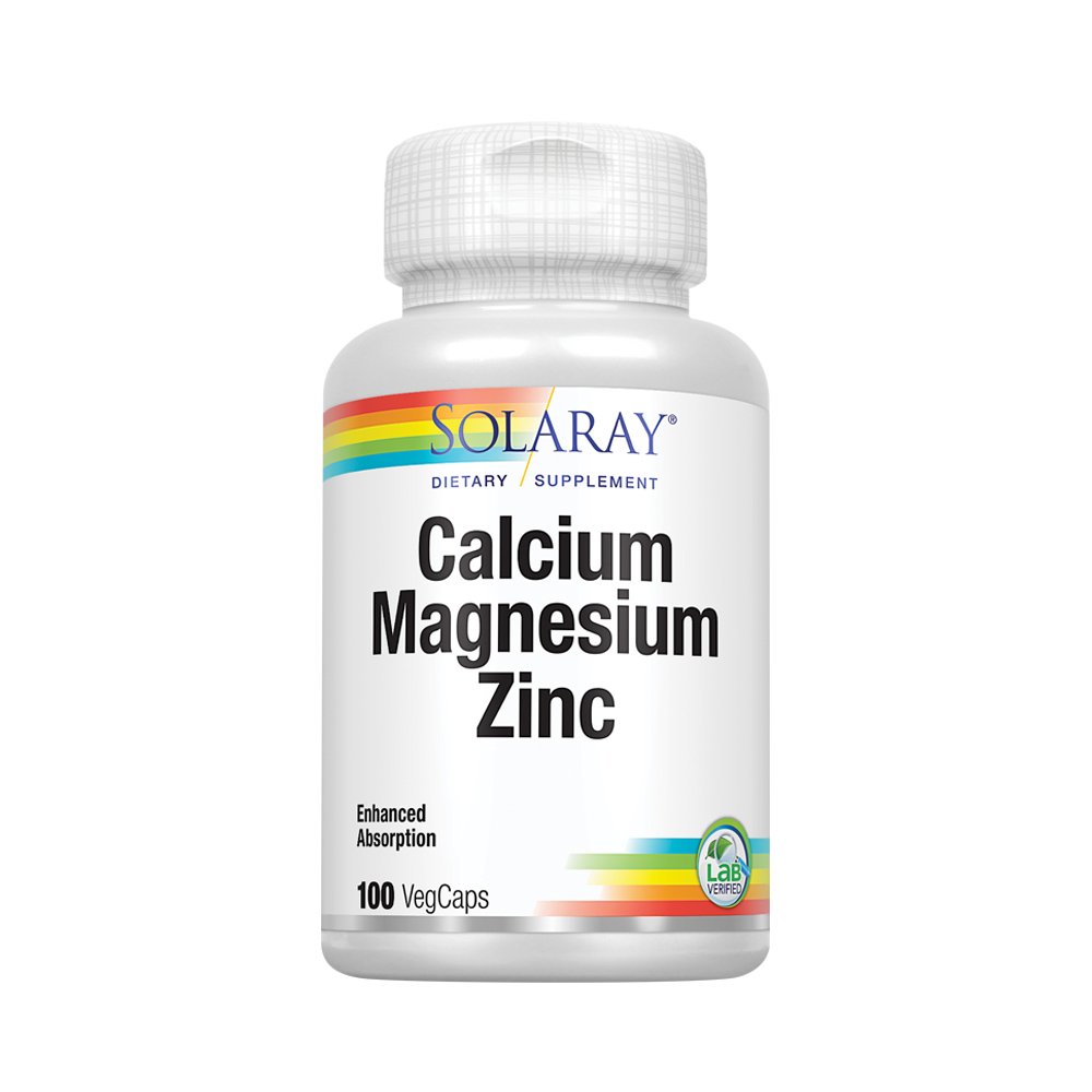 Solaray Calcium, Magnesium, Zinc High Absorption with Glutamic Acid