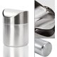 thumbnail image 4 of Mini cubo de basura ZHCH acero inoxidable con tapa abatible plateado, 4 of 5