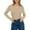 Khaki, variant on MOJOGO Women's Casual Tops Ruffle Mock Neck Long Sleeve Base Layer Solid Tight Underwear Textured Outfit Top Black M
