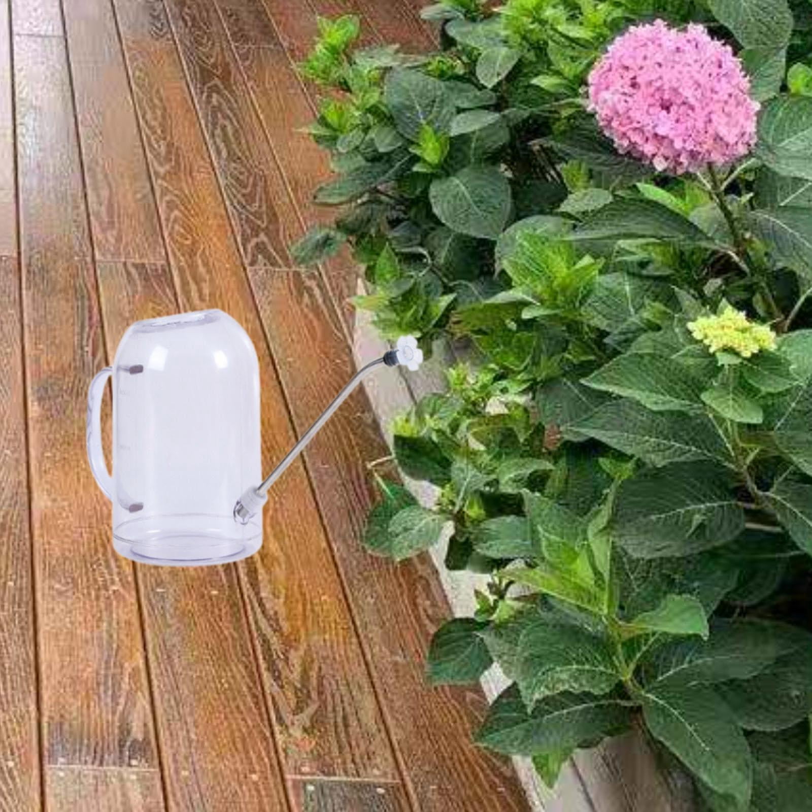 Bothyi 2.0 Liters Watering Can with Long Nozzle Lightweight Versatile Garden Kettle Clear