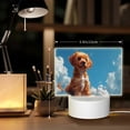 thumbnail image 6 of Hirioo Blue Sky Cloud Puppy for Rectangular Acrylic with Night Light Best Gifts for Lover Girl Mom, Valentine's Day Anniversary Birthday Wedding Present, 6 of 9