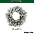 thumbnail image 5 of 18/20 inch Snow Flocked Christmas Wreath,Large Flocked Artificial Christmas Wreath,Artificial Decoration Wreath for Front Door Wall Window Indoor Outdoor Christmas Decorations(18IN), 5 of 5