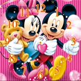 thumbnail image 1 of Disney DIY Diamond mosaic sale with clock Mickey 5d diamond painting Cross stitch clock Diamond embroidery full home decortion30x30cm round Gao Jinjia LED, 1 of 2