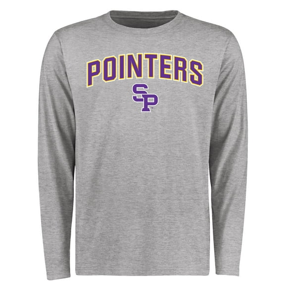 Men's Ash Wisconsin-Stevens Point Pointers Proud Mascot Long Sleeve T-Shirt